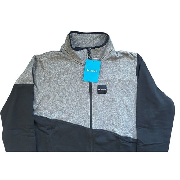COLUMBIA Women's Columbia Lodge Hybrid Full Zip Color Block Black Grey Large - Picture 3 of 10